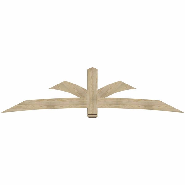 Ekena Millwork Davenport Rough Sawn Timber Gable Bracket, Douglas Fir, 108"W x 27"H x 4"D x 6"F, 6/12 Pitch GBW108X27X0406DAV00RDF - main